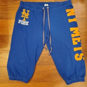 VS Pink MLB NY Mets cropped sweatpants